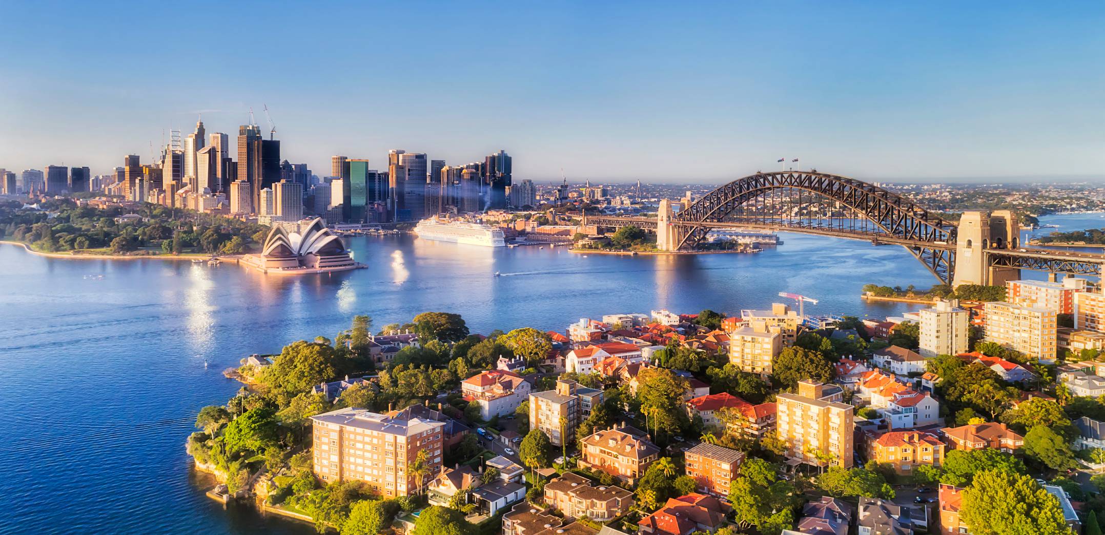 photo of properties along sydney harbour